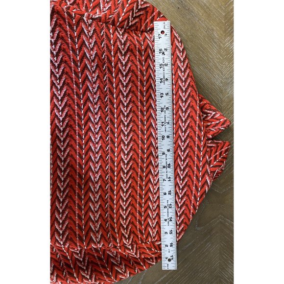 VTG Amy Adams Knits Womens Jacket 70s Boho Swing Collar Red Chevron Medium - Picture 11 of 11